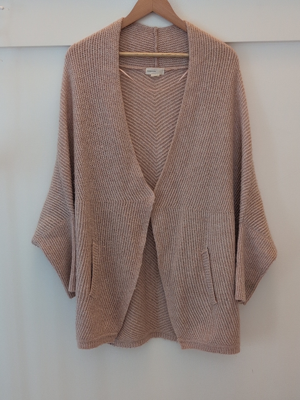 Anthropologie's Sleeping On Snow - Blush Long Draped Cardigan In Size Small